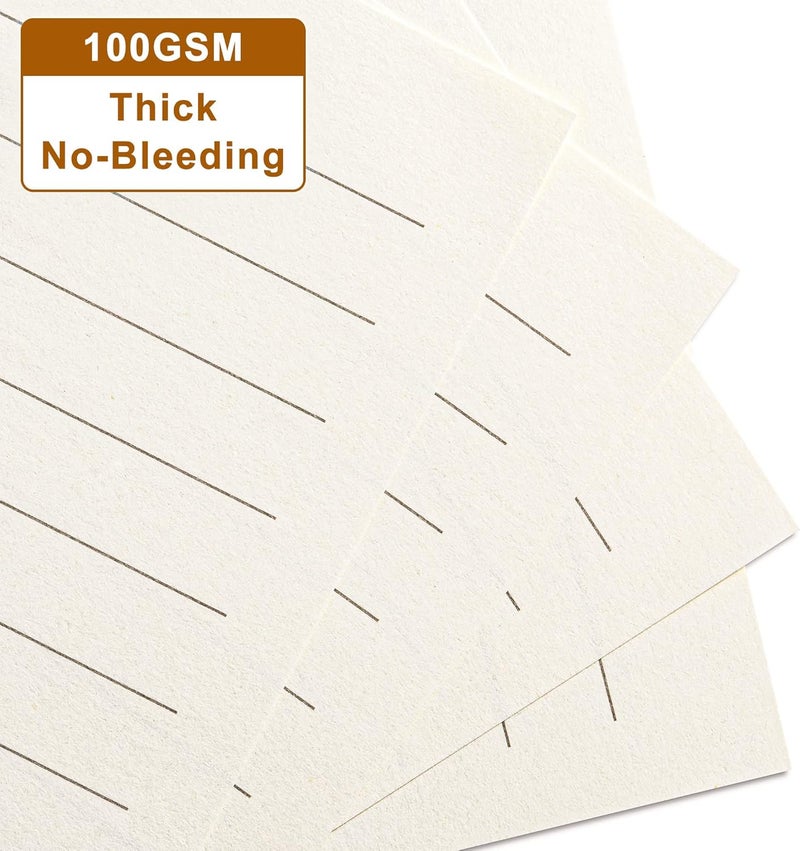 Bidponds A6 Refill Paper, 6 Holes Lined Paper for A6 Personal Binder, 8mm Ruled Loose Leaf, 80 Sheets/160 Lined Pages, 4.1 x 6.6 inches,Beige (1) - Image 4